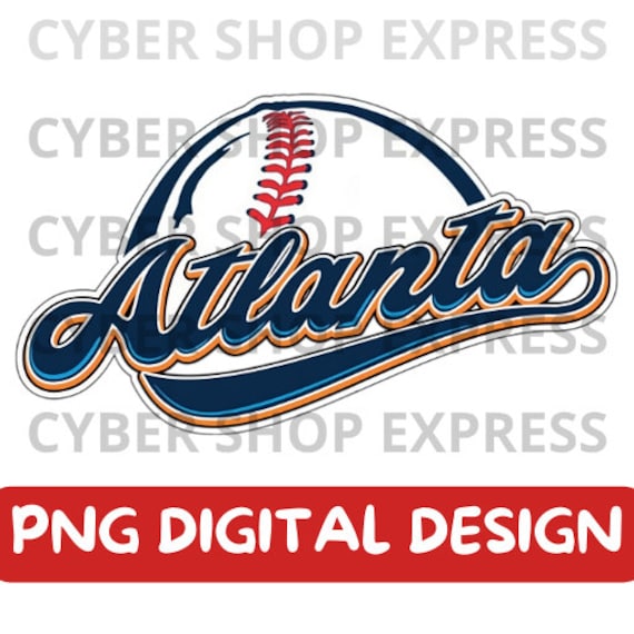 Baseball PNG - Trendy Summer PNG - Sublimation - Digital Design - Atlanta Baseball Png - Atlanta Png - Baseball Shirts