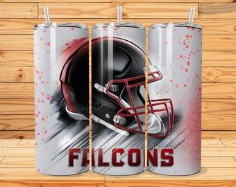 Falcon 20oz Skinny Tumbler Wrap PNG, Sport 20oz Tumbler PNG, Mascot Sublimation Tumbler PNG Digital Download, Football Tumbler