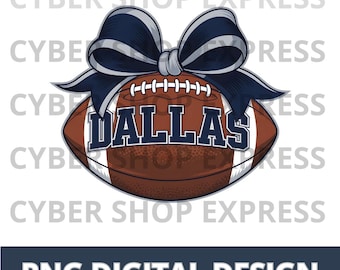 Dallas Coquette PNG Aesthetic Boots and Bows, In my Soft Girl Era, Cowgirl Trendy, Football Sublimation Design, Digital Download