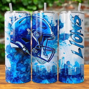 Detroit 20oz Skinny Tumbler Wrap PNG, Sport 20oz Tumbler PNG, Football Helmet Sublimation Tumbler PNG Digital Download, Instant Download