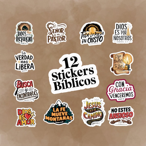 200 Pegatinas Cristianas Inspiradoras Para Botellas De Agua