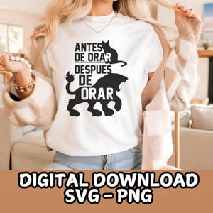 Spanish Bible Verse - Frases religiosas SVG - T-Shirt Motivational Quote PNG Inspirational Christian Tee Design - Frases biblicas SVG