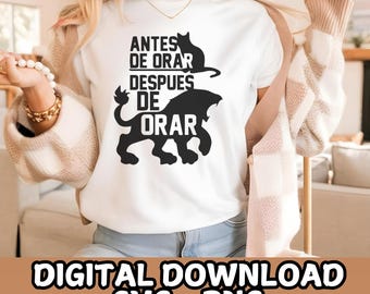 Spanish Bible Verse - Frases religiosas SVG - T-Shirt Motivational Quote PNG Inspirational Christian Tee Design - Frases biblicas SVG