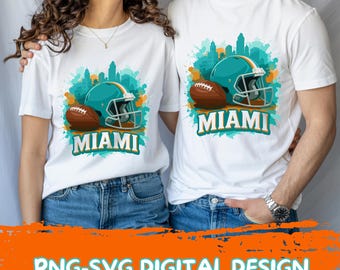 Miami football PNG, Vintage Style Miami Football Digital, Miami Football Fan Tee, Miami PNG, Game Day Football