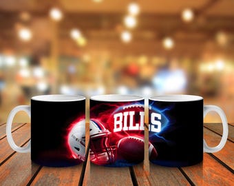 Buffalo Mug Wrap 11oz 15oz PNG | Sports Mascot Sublimation Mug Design | Mug PNG Digital Download | Mug Wrap for Sublimation | Football Mug