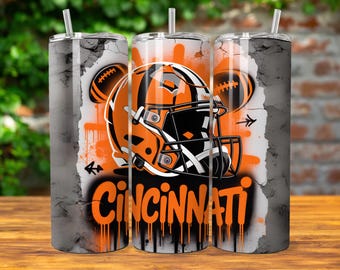 Cincinnati Tumbler Wrap PNG, Sport 20oz Tumbler PNG, Mascot Sublimation Tumbler PNG Digital Download, Instant Download