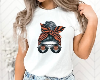 Cincinnati Messy Bun | We are made for this | Coquette Bow | Sublimation Design | Digital download | Cincinnati Football | PNG
