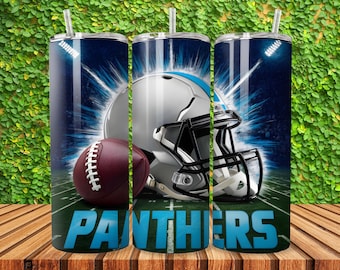 Panther 20oz Skinny Tumbler Wrap PNG, Sport 20oz Tumbler PNG, Mascot Sublimation Tumbler PNG Digital Download
