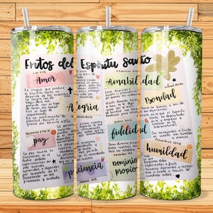 SPANISH Bible Motivational Quotes 20oz Skinny Tumbler Sublimation Designs, Tumbler Wrap Png, Do it Yourself, Christian Gift for Her
