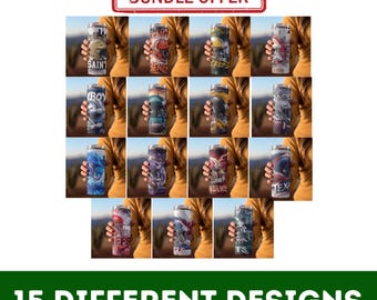 Football 20 oz Tumbler Wrap Bundle, 20oz Skinny Tumbler Wrap PNG, Sport 20oz Tumbler PNG, Mascot Sublimation Tumbler PNG Digital Download