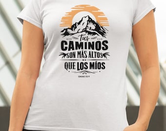 Spanish Bible Verse - Frases religiosas T-Shirt Motivational Quote PNG Inspirational Christian Tee Design Digital Download