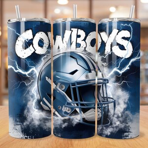 Dallas 20oz Skinny Tumbler Wrap PNG, Sport 20oz Tumbler PNG, Mascot Sublimation Tumbler PNG Digital Download