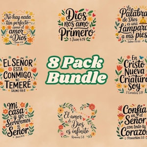 Bundle 8 Spanish Bible Verse | Frases religiosas | Christian Phrases png | Frases cristianas Spanish Christian Quotes, | Christian Clipart
