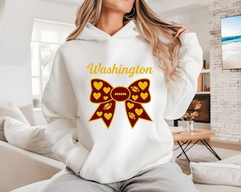 Washington Coquette Football png, Football Bow png, Football mom png, Football png, Game Day, Fall Football png, Football Season Png