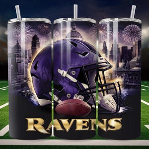 Baltimore 20 oz skinny gobelet Wrap PNG, sport 20 oz gobelet PNG, mascotte Sublimation gobelet PNG en téléchargement numérique, gobelet de football