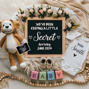 Pregnancy Announcement \ Digital Baby Announcement \ Gender Neutral\ Social Media Reveal \ Keeping a Secret \ Gender netural