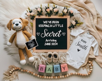 Pregnancy Announcement \ Digital Baby Announcement \ Gender Neutral\ Social Media Reveal \ Keeping a Secret \ Gender netural