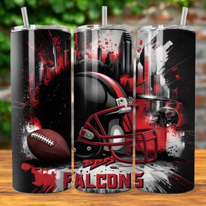 Atlanta 20oz Skinny Tumbler Wrap PNG, Sport 20oz Tumbler PNG, Mascot Sublimation Tumbler PNG Digital Download, Football Tumbler
