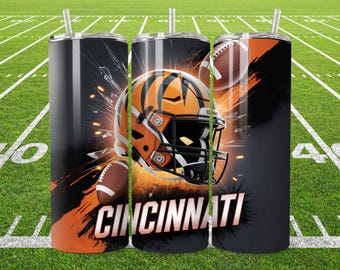 Cincinnati Tumbler Wrap PNG, Sport 20oz beker PNG, mascotte sublimatie beker PNG digitale download, Instant Download