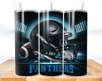 Panther 20oz Skinny Tumbler Wrap PNG, Sport 20oz Tumbler PNG, Mascot Sublimation Tumbler PNG Digital Download