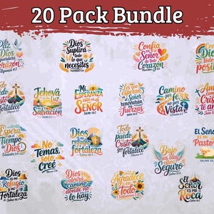 Bundle 20 Spanish Bible Verse | Frases religiosas | Christian Phrases png | Frases cristianas Spanish Christian Quotes, | Christian Clipart