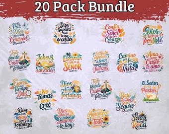 Bundle 20 Spanish Bible Verse | Frases religiosas | Christian Phrases png | Frases cristianas Spanish Christian Quotes, | Christian Clipart