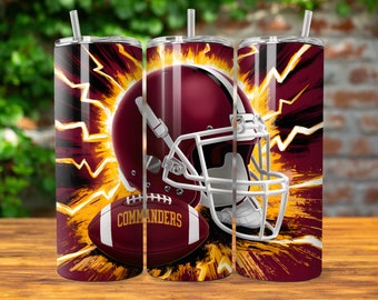 Washington 20oz Skinny Tumbler Wrap PNG, Sport 20oz Tumbler PNG, Mascot Sublimation Tumbler PNG Digital Download, Football Tumbler