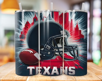 Houston Tumbler Skinny da 20 once PNG, Sport Tumbler da 20 once PNG, Mascotte Sublimazione Tumbler PNG Download digitale