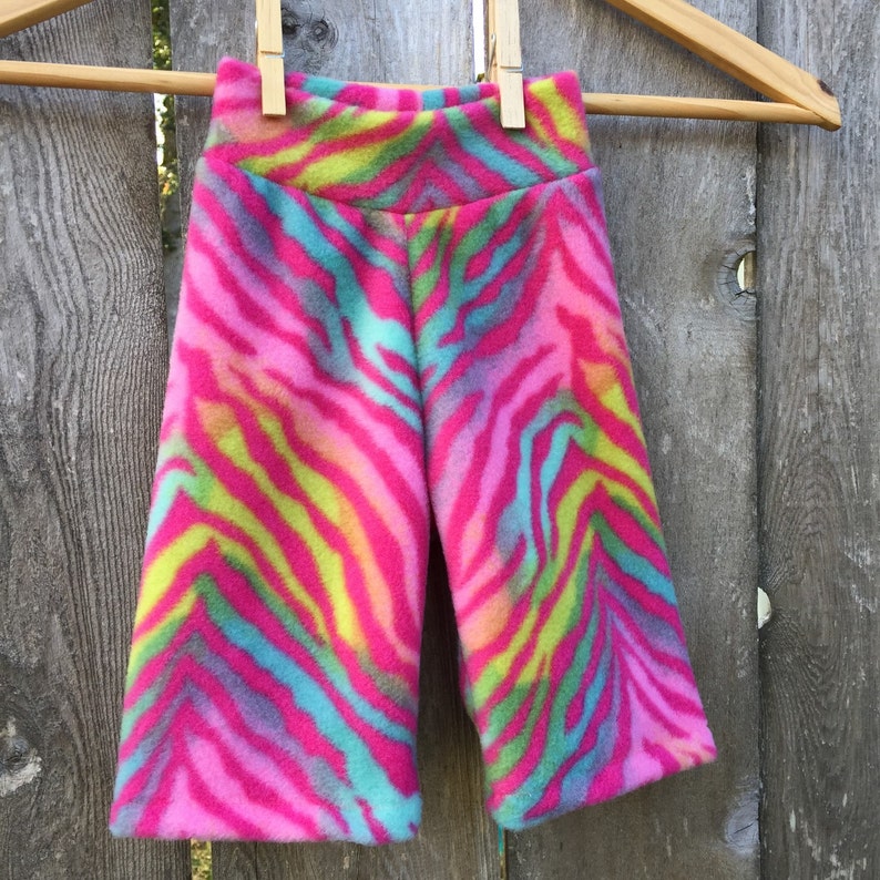 Pink Animal Print Anti Pill Fleece Yoga Pants