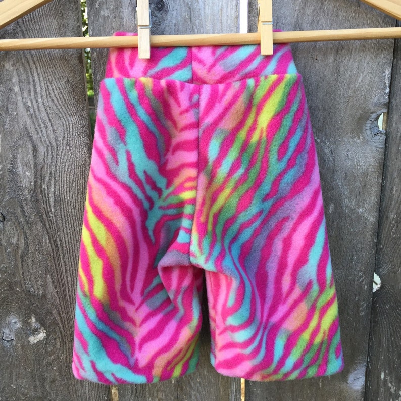 Pink Animal Print Anti Pill Fleece Yoga Pants