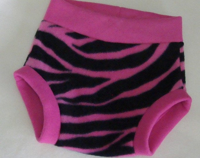 Pink Zebra Striped Fleece Diaper Cover LAST ONE Etsy