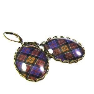 Scottish Tartan Jewelry Tartan Earrings Culloden Memorial Tartan Simply Elegant Earrings image 2