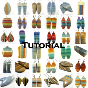 Polymer Clay Tutorial - ENGLISH ONLY Digital Pdf Format - Diva Designs Controlled Marbling Technique Using Scrap Clay