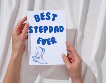 Tarjeta para el Día del Padre para el Padrastro / Tarjetas para Papá / Regalos para Papá / Feliz Día del Padre / Bono para el Padrastro, Agradecimiento al Papá, Hijastro, Hijastra
