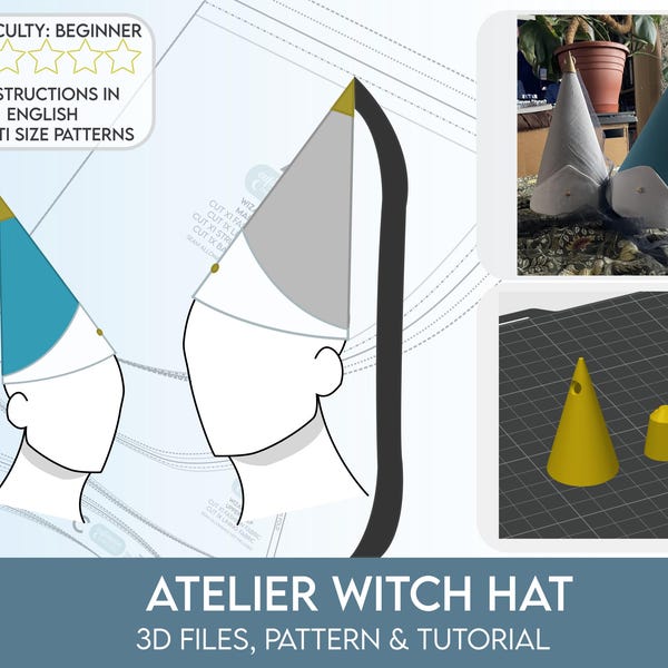 Patrón de sombrero de cosplay de Coco de Qifrey de Atelier of Witch Hat