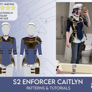 Arcane Season 2 Enforcer Uniform Caitlyn Kiramman Cosplay Pattern & Tutorial Pack