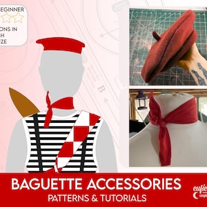 Baguette Outfit Accessories Cosplay Pattern Pack Beret Necktie Clair Obscura Expedition 33