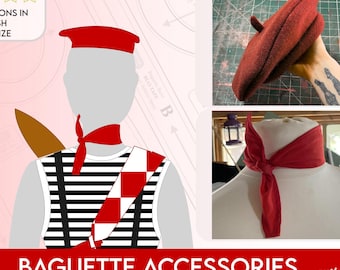 Baguette Outfit Accessories Cosplay Pattern Pack Beret Necktie Clair Obscura Expedition 33