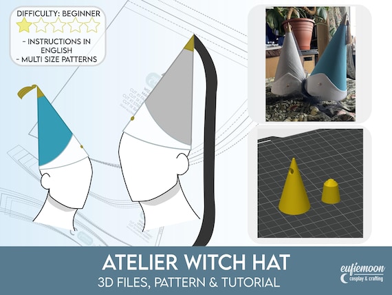 Atelier of Witch Hat Qifrey Coco Cosplay Hat Pattern