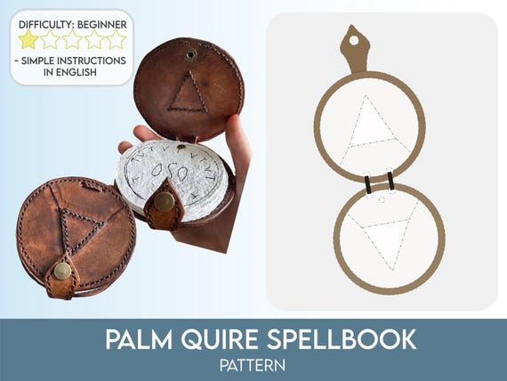 Palm Quire Spellbook Pattern Blueprint Witch Hat Atelier Cosplay Prop Tutorial
