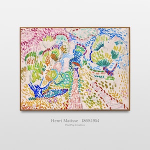 Henri Matisse Olive Trees in Collioure, Modern Colorful Painting Abstract Art Print Fauvism Painting Famous Wall Art Decor Digital Download