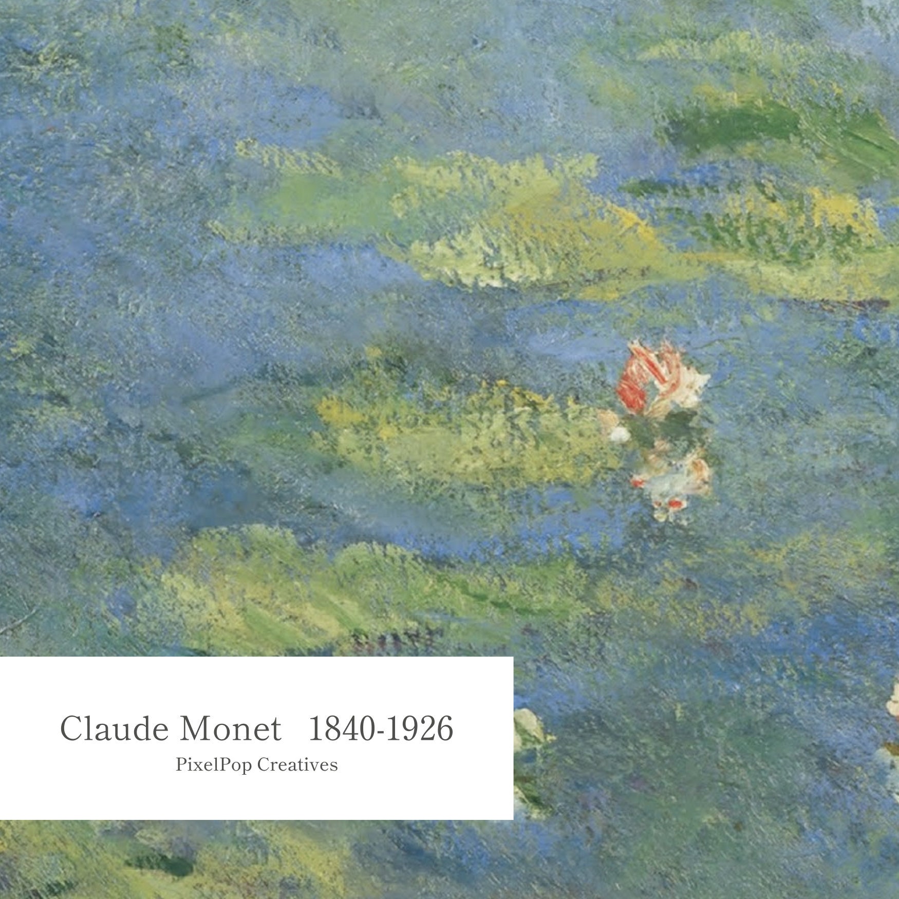 Vintage Claude Monet Painting Water Lilies Digital Print, Famous ...