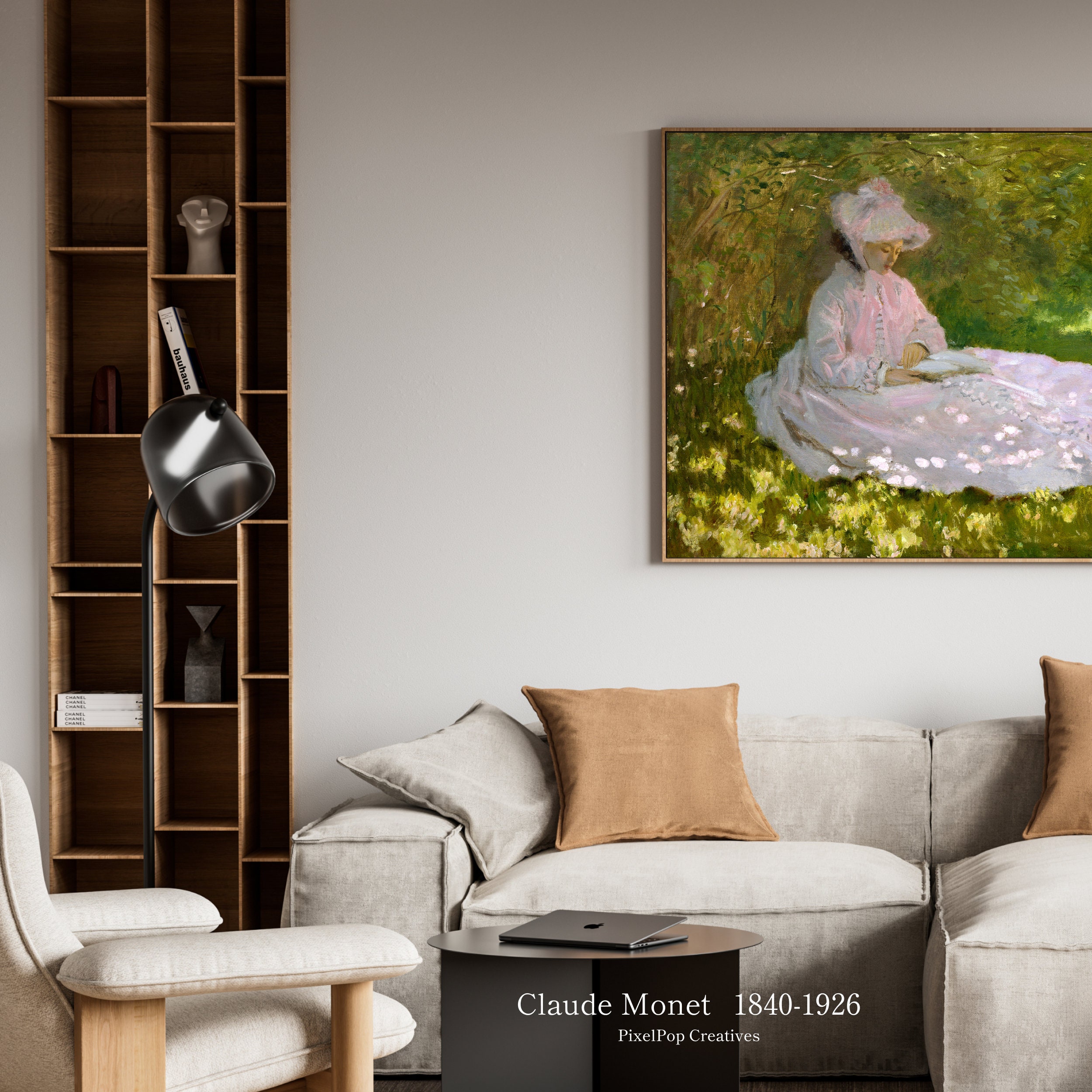 Claude Monet Springtime the Reader La Liseuse, Impressionist
