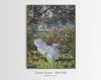 クロード・モネ作「サント・アドレスの庭」 - 印象派の風景画アート