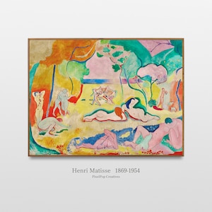Henri Matisse Joy of Life, Modern Colorful Art Painting Abstract Art Print Iconic Fauvism Painting Famous Wall Art Decor Digital Download