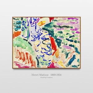 Henri Matisse Woman Beside the Water, Modern Colorful Painting Abstract Art Print Fauvism Painting Famous Wall Art Decor Digital Download