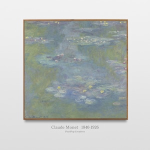 Claude Monet Water Lilies 1908,Classic French Impressionist Landscape Painting Nature Garden Lily Pond Print Monet Wall Art Digital Download