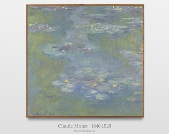 Claude Monet Water Lilies 1908,Classic French Impressionist Landscape Painting Nature Garden Lily Pond Print Monet Wall Art Digital Download