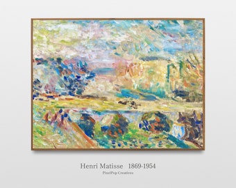 Henri Matisse The Bridge, 1901, Modern Colorful Portrait Painting Abstract Art Print Fauvism Painting Famous Wall Art Decor Digital Download