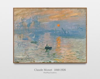 クロード・モネ「印象派の日の出」｜印象派の風景画｜抽象画｜海